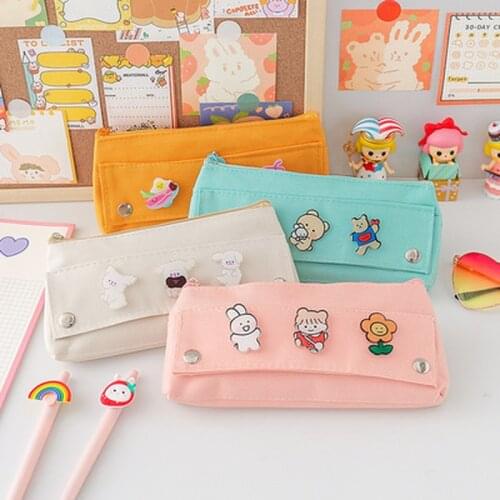 Pencil case cute school supplies Salt pencil cases piorniki material pen pouch cute school supplies kawaii pencil case