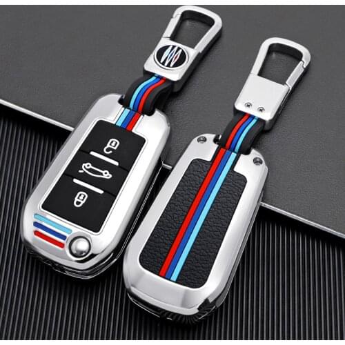 Zinc Alloy Car Key Case Cover Shell Fob For Peugeot 208 2008 308 3008 408 508 107 301 Citroen C4 CACTUS C5 DS4 DS5 Accessories