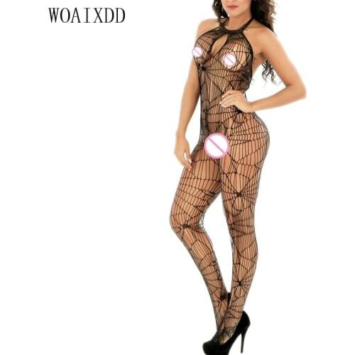 Black Fishnet Body Stocking Sexy Lingerie Nets Clothings Sex Costumes Mesh Open Crotch Bodystocking sexy underwear Sex Products