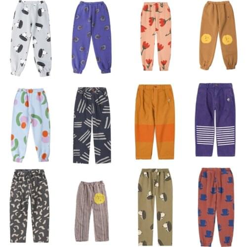 Pre-sale Kids Boys Pants bobo 2021 Autumn Winter New Casual Children Girls Trousers Cartoon Sports Pants Warm Trousers For 1-11Y