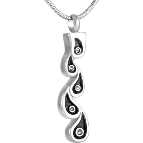 IJD8621 Tear Drop Stainless Steel Cremation Urn Memorial Ashes Necklace Keepsake Pendant Funeral Jewelry