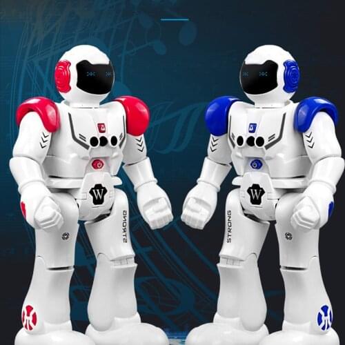IMPULLS 9930 RC Robot Mechanical Police Intelligent Song Robot Remote Control Robot Programming Children Toys Gifts FSWB