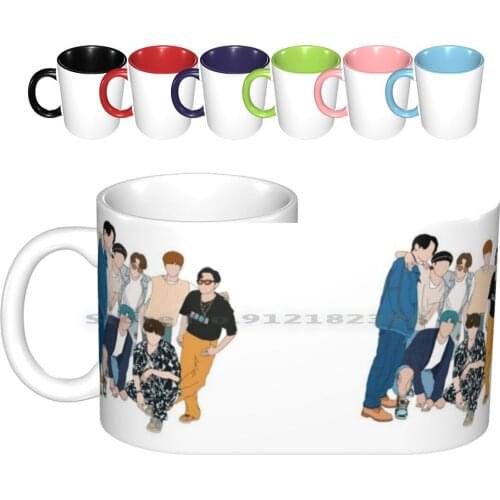Dynamite Mv Group Picture Ceramic Mugs Coffee Cups Milk Tea Mug Dynamite Kpop Park Jimin Suga Jin Jungkook Jhope Taehyung