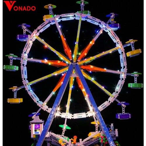 The Led Light For Ferris Wheel 10247 Building Blocks bricks Creator City Street Toys( light with Battery box)