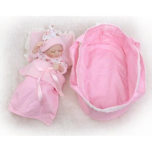 11 Inches 27cm Mini Baby Reborn Dolls Realistic Newborn Babies Lifelike Full Silicone Vinyl Girl Sleeping Toy Birthday Gifts