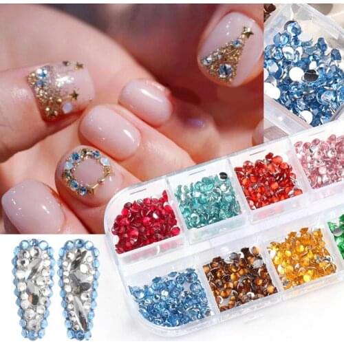 Nail Resin Rhinestone Flat Back Beautify Nails 3mm 3D Manicure Nail Art Decorations for Girls Flat Back Nail Stone