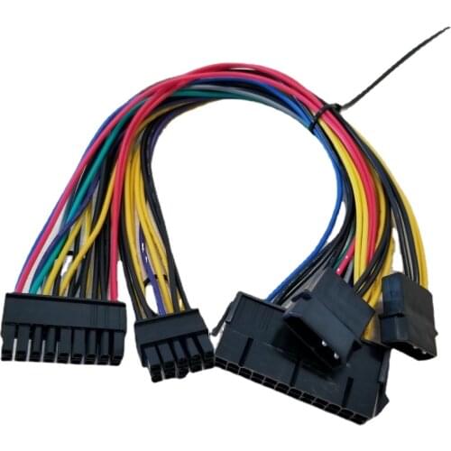 Motherboard ATX 24Pin to IDE 4Pin Molex 18Pin + 10Pin Adapter Power Cable for HP Z800 Workstation Mainboard 30cm