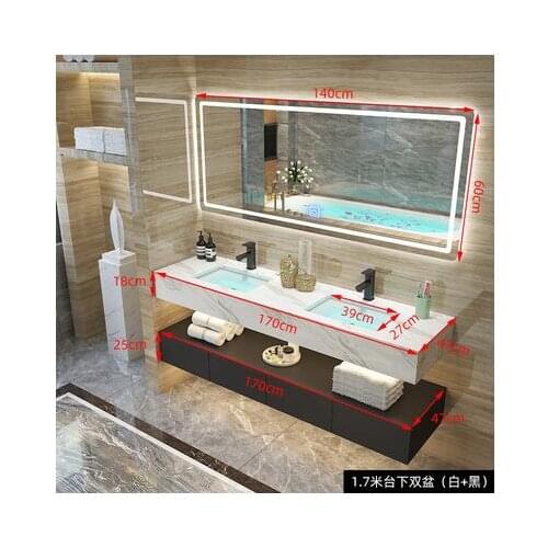 Marble washstand Nordic bathroom cabinet Toilet washstand Simple wash basin cabinet combination wash basin