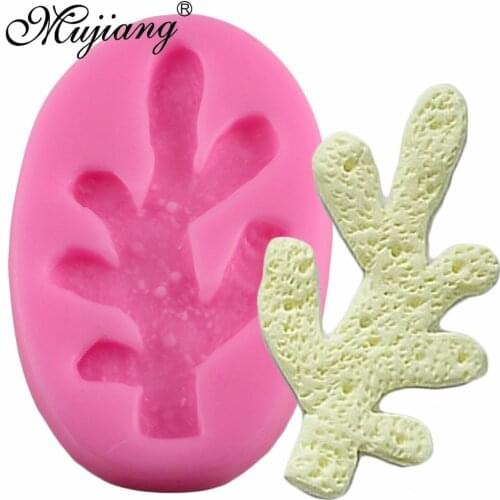Mujiang Sea Design 3D Coral Finger Silicone Mold Cupcake Fondant Cake Decorating Tools Jelly Candy Chocolate Gumpaste Moulds