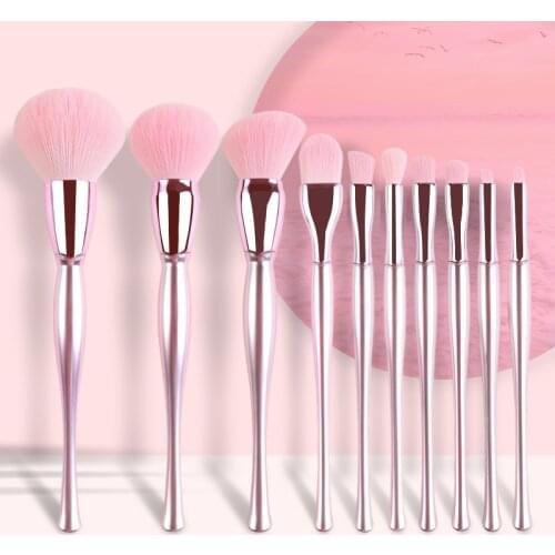 10pcs Makeup Brushes Sets Highlighter Eye Cosmetic Powder Foundation Eye Shadow Cosmetics Brush Professional Makeup Tools