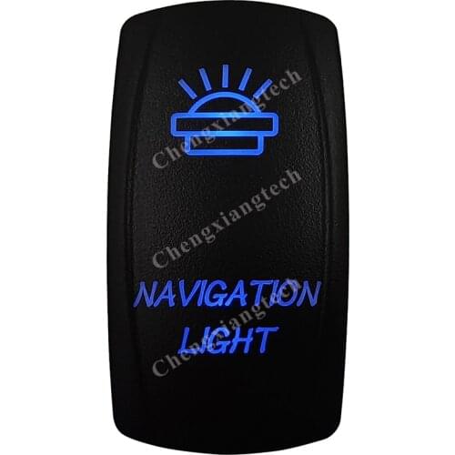 Navigation Light Car Boat 5 Pin On Off 12v 24v SPST Rocker Switch Marine Grade Blue Led Toggle Switch for Carling Arb Narva 4x4