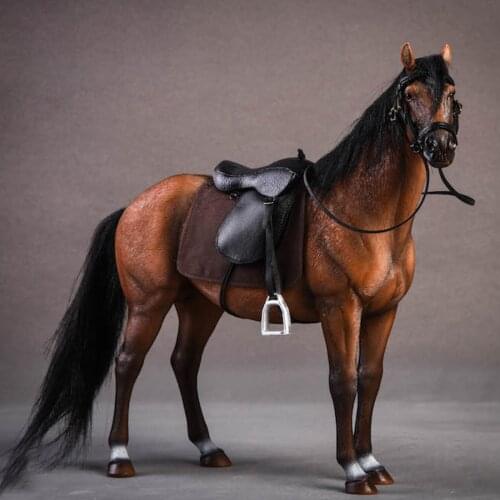 NFSTRIKE 20cm 1/12 Scale Germany Hannover Warm Blooded Model Horse Decoration scale model accessories - Light Brown
