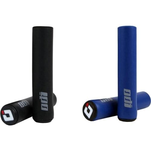 ODI 2 Pair MTB Bicycle Grip Handlebar Grips Shock-Absorbing Soft Mountain Bicycle Grip Bike Accessories, Blue & Black