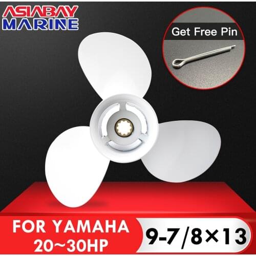 Outboard Propeller For Yamaha 20hp 25hp 30hp 9 7/8 *13 Boat Motor Aluminum Alloy Screw 3 Blade 10 Spline Marine Engine Part