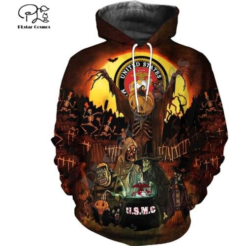 PLstar Cosmos Crazy Amazing Halloween 3D Printed Hoodies Sweatshirts Zip Hooded For Men And Women Casual Streetwear Style-H17