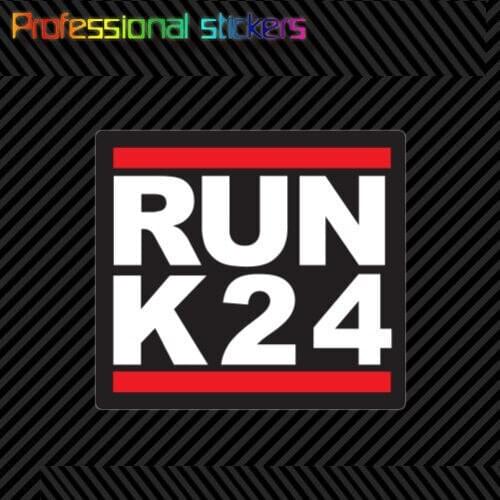 RUN K24 Sticker Decal Self Adhesive Vinyl F Series Jdm Stickers for Motos, Cars, Laptops, Phone