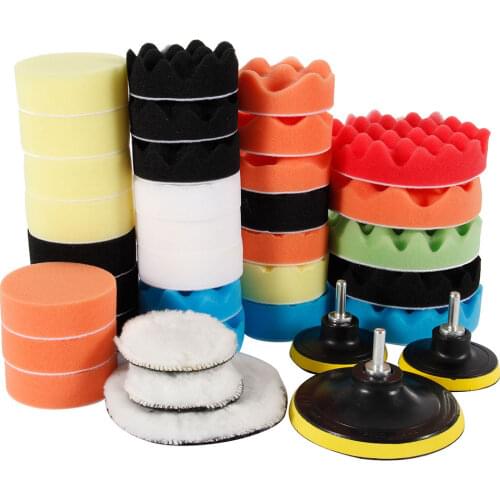 Car Polishing Sponge Pad Self-Adhesive Buffing Waxing Sponge Auto Washing Polisher Drill Adapter Accessories Car Polishing Disc