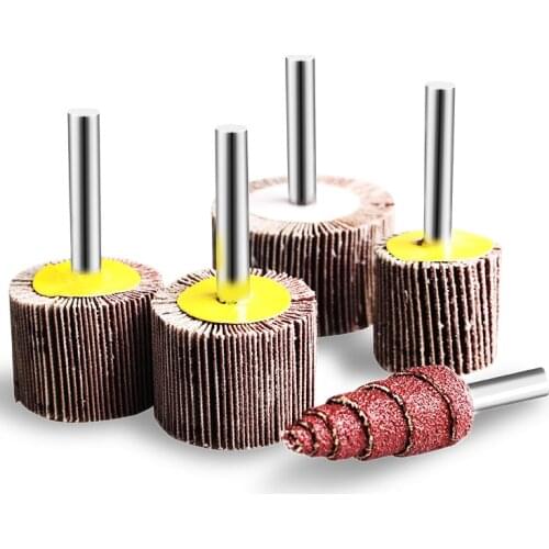 Louver grinding head sand-papering Louver piece electric grinding head 6 handle abrasive band page wheel shank impeller