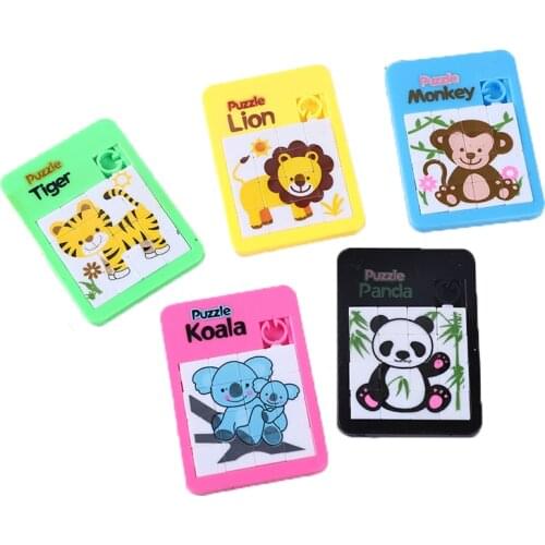 Cute Panda Jigsaw Gift Cartoon Sliding Puzzle Toy Digital Imagine Learning Game Early Educational Animal Jigsaw Puzzle Toy Board