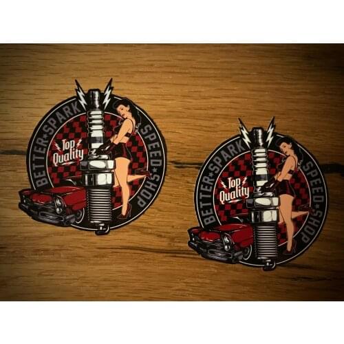 Girl Sticker Pinup 50th 60th 70th Racer Rockabilly Tattoo Hot Rod Rat # 284