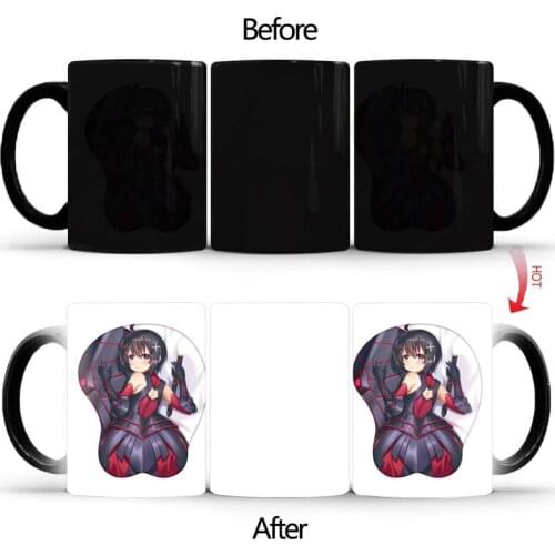 Spider girl Heat Sensitive Mug Creative Color Changing cup Ceramic Drinkware For Tea Milk Coffee Mugs BSKT-087