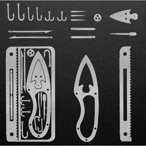 Spot Multifunction Camping Survival Tool Fishing Hook Card Hunting Emergency Tool Best Price