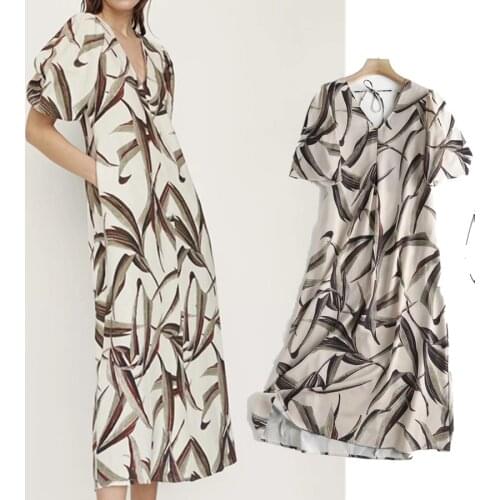 Jenny&Dave Long Dress Women Summer Dress Women Enlgand Fashion Indie Folk Vintage Tropical Printing Beach V-neck Party Vestidos