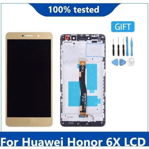 For Huawei Honor 6X LCD Display BLN-L24 BLN-AL10 BLN-L21 BLN-L22 Touch Screen Digitizer Assembly For Honor 6X LCD With Frame