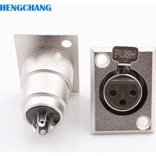 10pcs/lot 3pin XLR Female Jack Socket XLR Panel Mount Connector XLR Connecter Adapter
