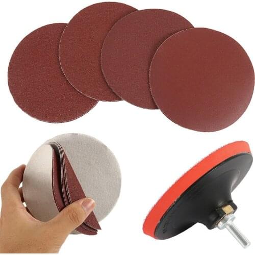 10pc Wet Dry Sandpaper 60/80/120/240 Grit Sanding Disc 5inch 125mm Sand paper With Hook and Loop Sanding pad For Wood