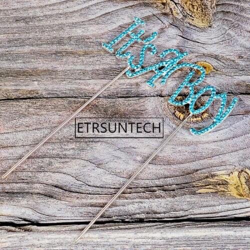 100pcs Its A Boy/Girl Shiny Rhinestone Cake Decorative Cake Topper Cake Decorations Party Supplies For Baby Infant