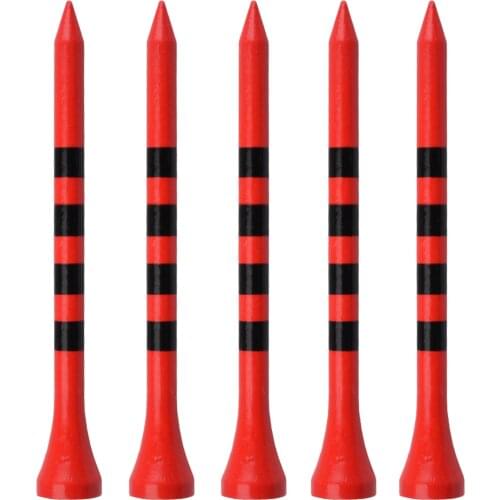 100pcs/Bag Bamboo Golf Tees With Black Stripe Mark Scale 70mm 83mm Golf Accesories 2 size New Colorfull golf ball tee