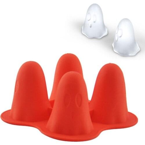 2pcs/lot Ice Cube Tray Mold Makes Apparition-shaped Silicone Ice Mould Novelty Gifts Ice Tray Summer Drinking Tool