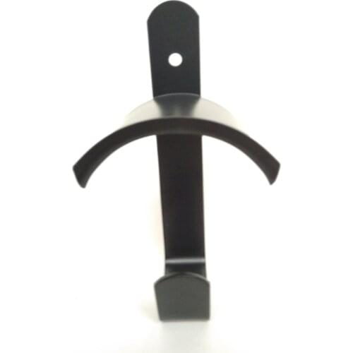 2PCS Wall Mount Metal Garden Water Hose Pipe Reel Holder Hanger Black Hook