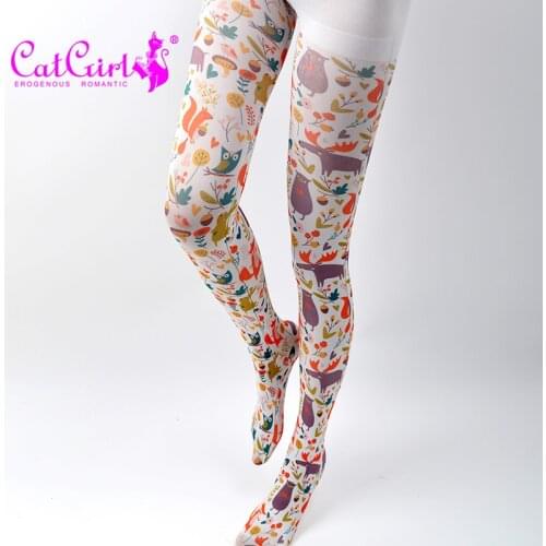 2020 High Quality New Designs Flower Print Pantyhose Womens Tights