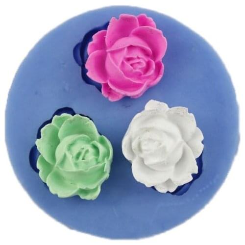 3D Rose Flower Fondant Silicone Cake Mold Cake Decorating Tools DIY Soft Silicone Resin Chocolate Candy Mold Soap Mold Cake Tool
