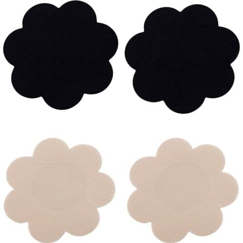 40 Pairs Satin Floral Design Womens Ladies Disposable Self Adhesive Nipples Cover Bra Pad Patches Stickers Patch