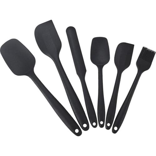 6Pcs Silicone Baking Scraper Cake Spatula Spoon Ice Cream Butter Scraper Oil Brush Cake Decorating Tools Bakeware Baking Tool