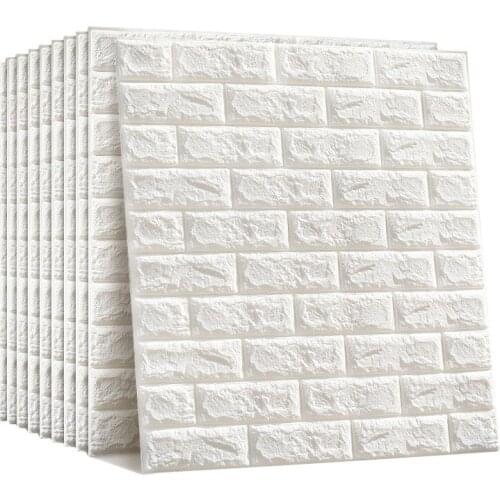 70*77 3D Wall Stickers Waterproof Foam Decoration Embossed Bedroom Living Room DIY Adhesive Made home Decals PE Stone Panels