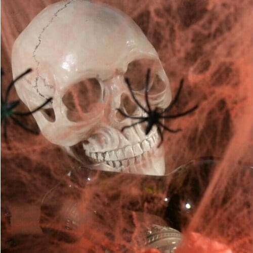 White Stretchy Cobweb Spider Web Horror Halloween Decoration For Bar Haunted House Halloween Scary Party Scene Props