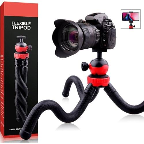 MAMEN Travel Flexible Octopus Tripod for Smartphone DSLR SLR Vlog Tripod for Camera iPhone Huawei Portable 5 in 1 Tripod