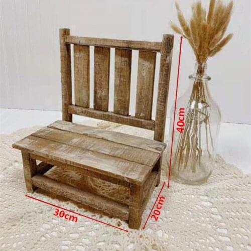 Dvotinst Newborn Baby Photography Props Posing Mini Retro Chair Wood Crib Fotografia Accessories Studio Shooting Photo Props