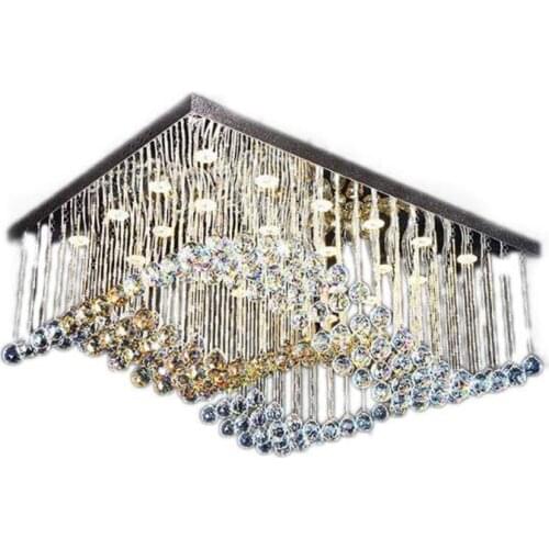 Crystal creative chandelier personality living room dining room simple atmosphere rectangular chandelier