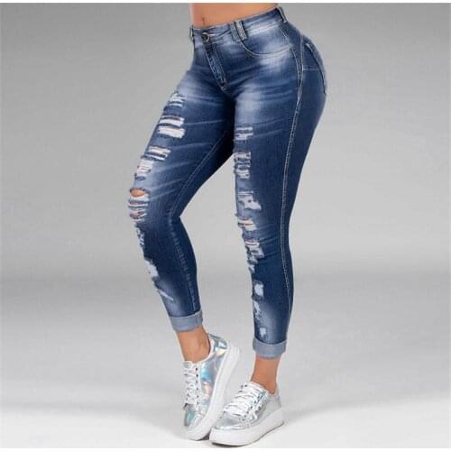 I K.REA Womens Ripped Jeans