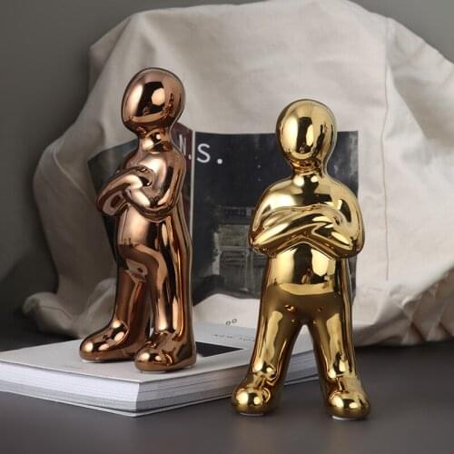 Nordic style ceramic figure small ornaments living room wine cabinet display personality art creative decoration ornaments