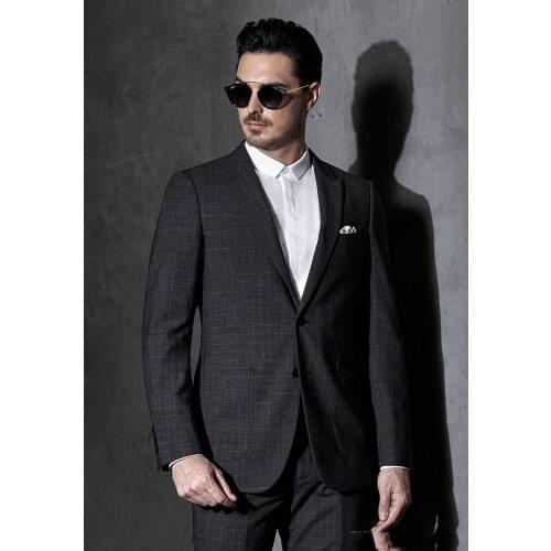 Handsome Black 2 Piece Beach Wedding Tuexdos Formal Prom Suit Party Blazer (Jacket+Pants) Chic Streetwear Custom Made