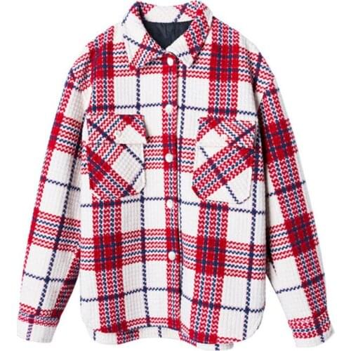 2021 Spring Autumn New Woman Jacket Hepburn Style Woolen Coat Loose Mid-length Small Plaid Coats And Jackets Women Femme Veste
