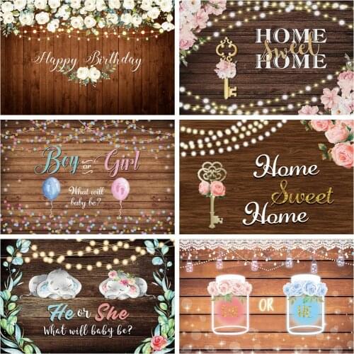 Laeacco Gender Reveal Backdrop For Photography Boy Or Girl Baby Party Post Banner Photocall Customized Background Photo Studio
