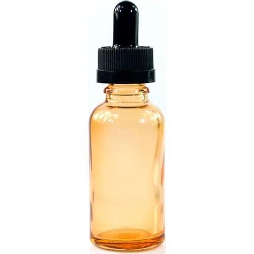 Frosted orange Glass Bottle 30ml 1 oz Airless Pump Perfume Bottle with Spray Glass Bottles Essential Oil lotion pump e liquid
