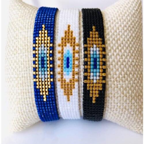 Pretty Bead Miyuki Pulseras Evil Eye Bracelet Fashion handmade Loom Woven Jewellery Gift Classic Bracelets Wholesale
